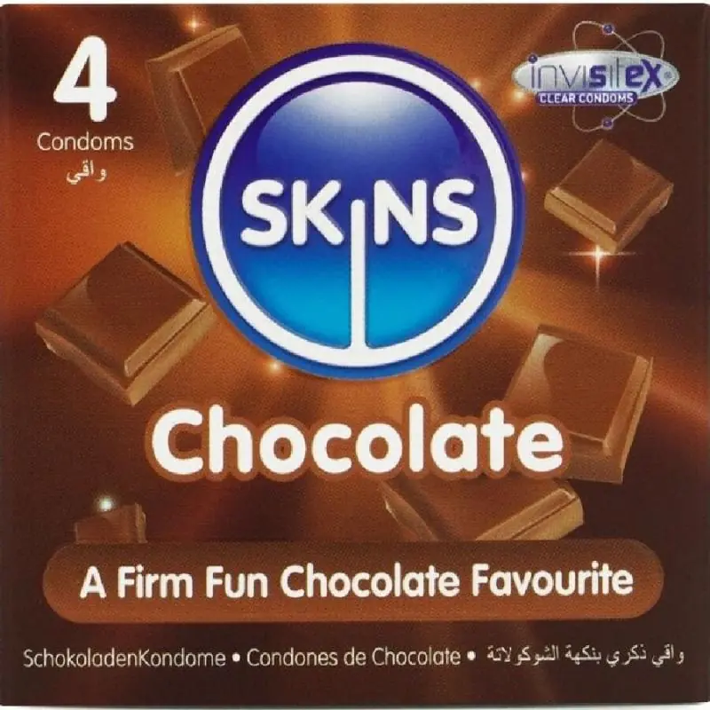 Skins - preservativos premium sabor chocolate pack 4 Skins - preservativos premium sabor chocolate pack 4