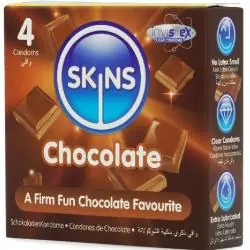 Skins - preservativos premium sabor chocolate pack 4 Skins - preservativos premium sabor chocolate pack 4