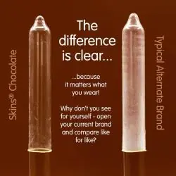 Skins - preservativos premium sabor chocolate pack 4 Skins - preservativos premium sabor chocolate pack 4