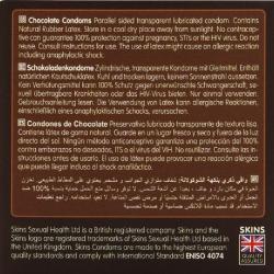 Skins - preservativos premium sabor chocolate pack 4