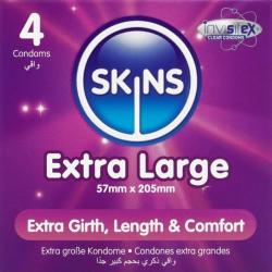 Skins - tamaño xl preservativos premium pack 4