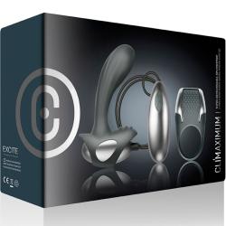 Climaximum - excite kit anillo para pene + masajeador próstata con cable