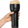 Kiiroo FeelLacy sostenido en una mano, con la carcasa negra visible