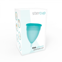 Stercup copa menstrual fda silicone talla l aquamarine