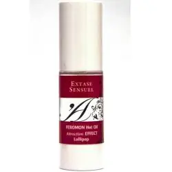 Extase sensual - aceite masaje efecto calor con feromonas piruleta 30 ml