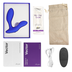 Caja abierta y contenido del Vector+ azul