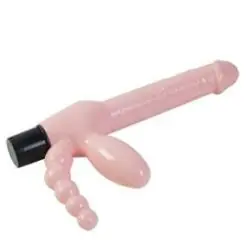 Baile - arnés sin cuerda tpr con vibración y estimulacion anal 25.4 cm