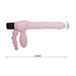 Baile - arnés sin cuerda tpr con vibración y estimulacion anal 25.4 cm