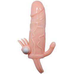 Brave man funda pene anal y clitoris vibrador 16.5 cm natural - - 4