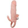 Brave man funda pene anal y clitoris vibrador 16.5 cm natural - 5