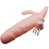 Brave man funda pene anal y clitoris vibrador 16.5 cm natural - 7
