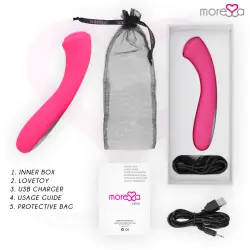 Moressa - celso masajeador duo punto g y suero pelvico premium silicone recargable