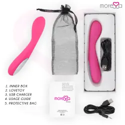Moressa - druso masajeador duo punto g y suero pelvico premium silicone recargable