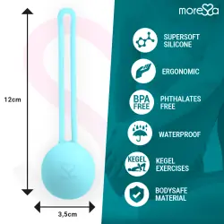Moressa - osian one entrenamiento suelo pelvico 51gr premium silicona turquesa
