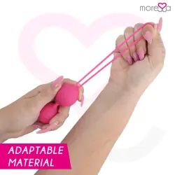 Moressa - osian three entrenamiento suelo pelvico 85 gr premium silicona rosa