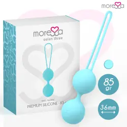 Moressa - osian three entrenamiento suelo pelvico 85 gr premium silicona turquesa