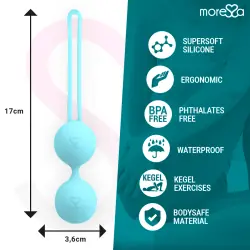 Moressa - osian three entrenamiento suelo pelvico 85 gr premium silicona turquesa