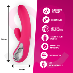 Moressa - troy masajeador punto g y clitoris premium silicone recargable