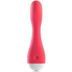Vibrador Ooh by Je Joue coral de frente, con el motor
