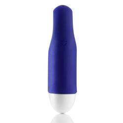 Anillo Ooh by Je Joue azul eléctrico de lado