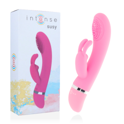 Intense susy vibrador oscilante silicon rabbit rosa - - 2