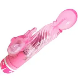 Baile - vibrador multivelocidad con estimulador rosa Baile - vibrador multivelocidad con estimulador rosa