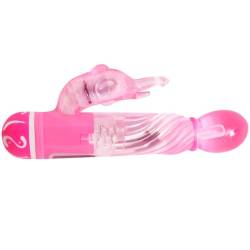 Baile vibrador multivelocidad con estimulador rosa - - 4