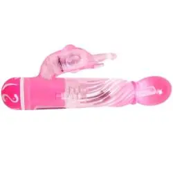 Baile - vibrador multivelocidad con estimulador rosa Baile - vibrador multivelocidad con estimulador rosa