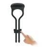 Pretty Love Curitis, anillo vibrador negro ajustable, con una mano