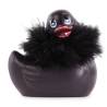 Pato vibrador I Rub My Duckie Paris negro con boa de plumas