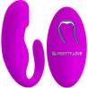 Vibrador Pretty Love en forma de C, vista en diagonal