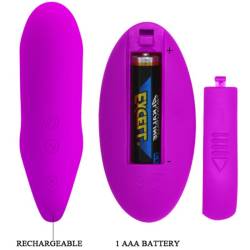 Vibrador Pretty Love en forma de C: carga del vibrador y pila del mando