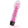 Vibrador jelly Glossy Axel rosa visto de lado