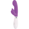 Vibrador rabbit Glossy Elvis lila en otra posición