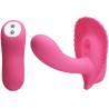 Pretty Love concha con mando, estimulador rosa junto al mando