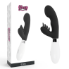 Vibrador rabbit Glossy Elvis negro con su caja