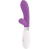 Vibrador rabbit Glossy Jackson lila en otra posición