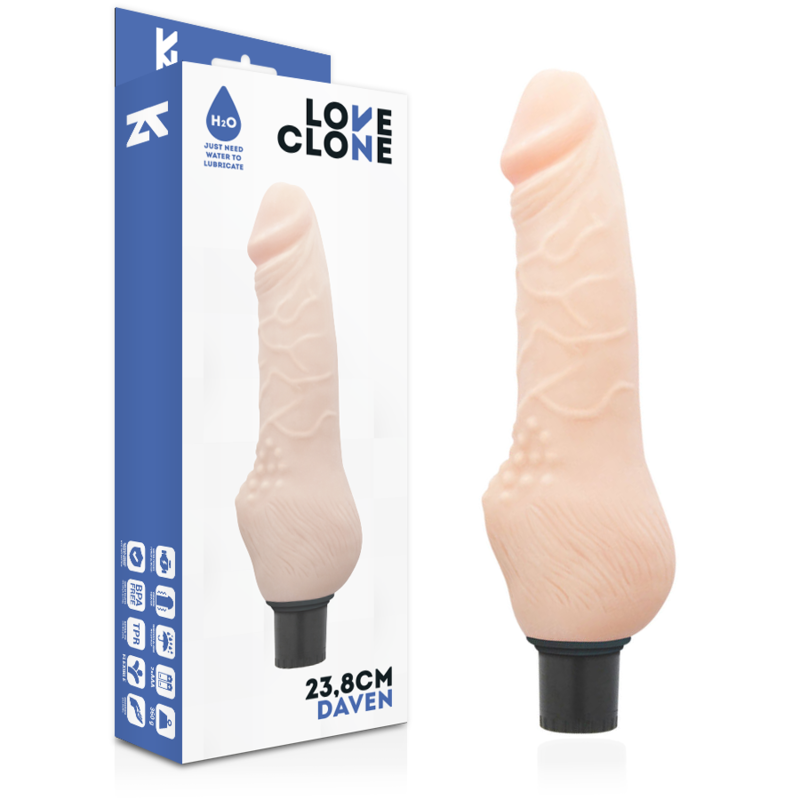 Loveclone daven self lubrication realistico 23.8 cm