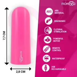 Moressa - nix potente vibrador multi juegos control remoto rosa
