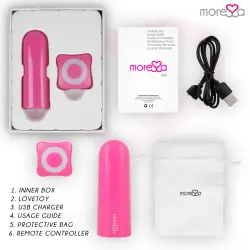 Moressa - nix potente vibrador multi juegos control remoto rosa