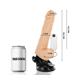 Basecock - vibrador realistico control remoto 18.5 cm - - 13