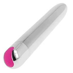 Botón rosa en la base del vibrador Ohmama plateado
