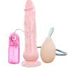 Dildo vibrador Fountain con su mando de vibración y la pera de la función squirt