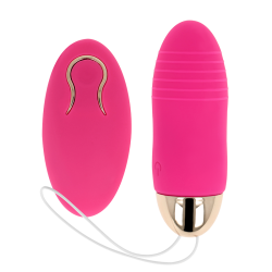 Huevo vibrador Ohmama con mando rosa, huevo con cable y mando por delante