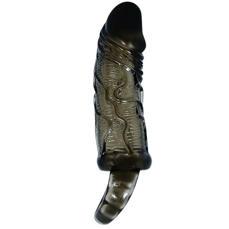 Baile funda extensora pene con strap para testiculos negro 13.5 cm Baile funda extensora pene con strap para testiculos negro 13.5 cm