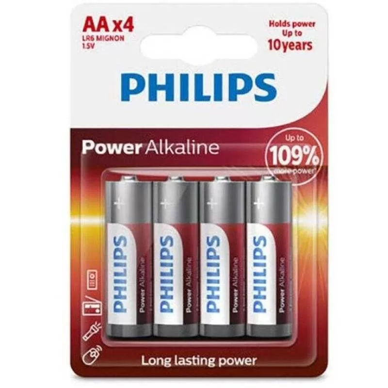 Philips power alkaline pila aa lr6 blister*4 Philips power alkaline pila aa lr6 blister*4