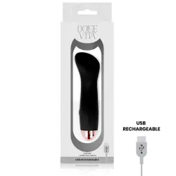 Dolce vita - vibrador recargable one negro 7 velocidades