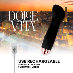 Dolce vita vibrador recargable one negro 10 velocidades - 5