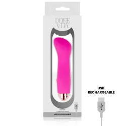 Dolce vita - vibrador recargable one rosa 7 velocidades