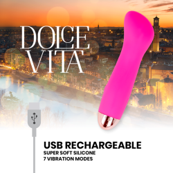 Dolce vita vibrador recargable one rosa 10 velocidades -  - 5